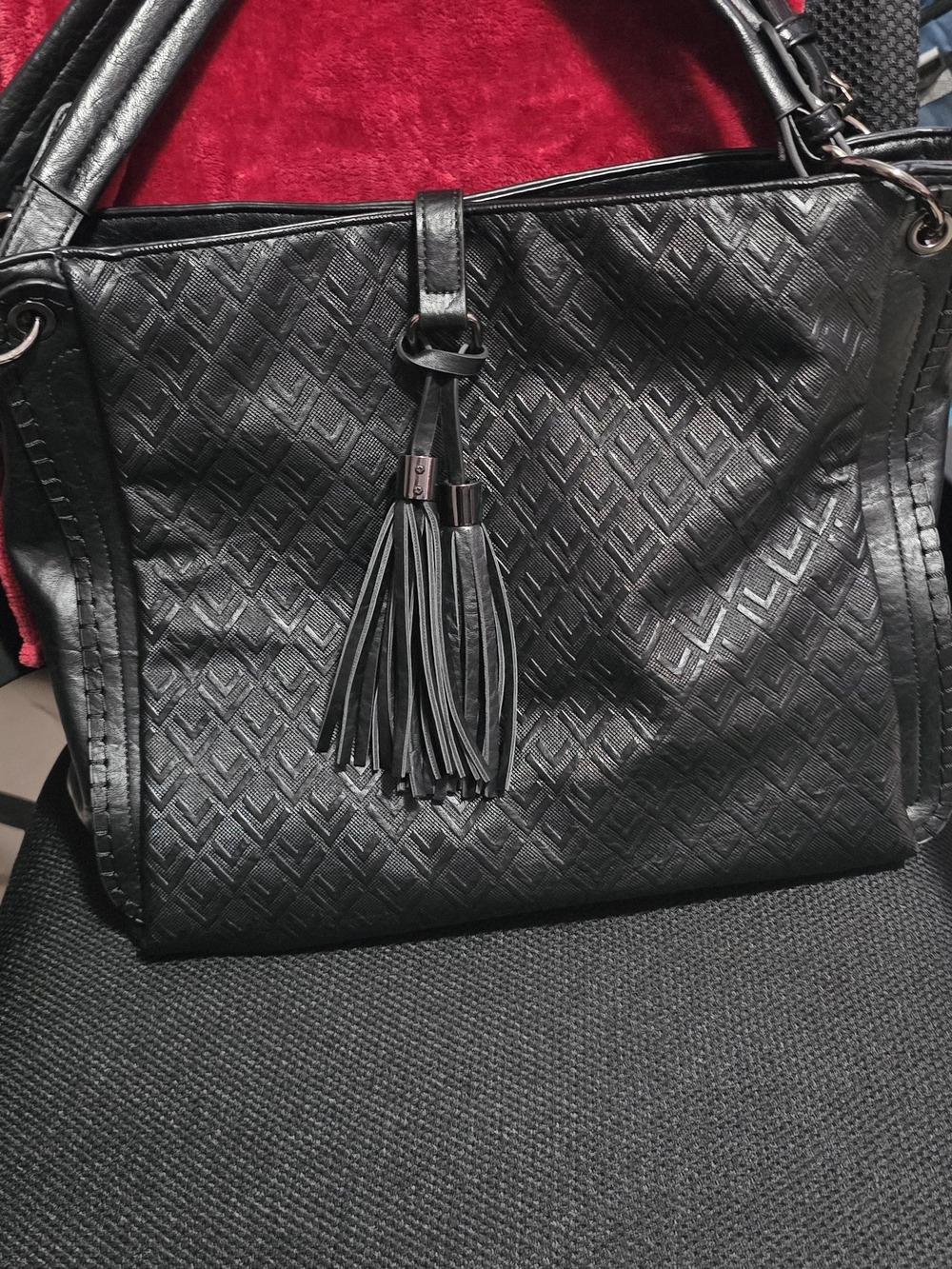 Black Tassel Tote Bag - Women's Fashion Shoulder Bag